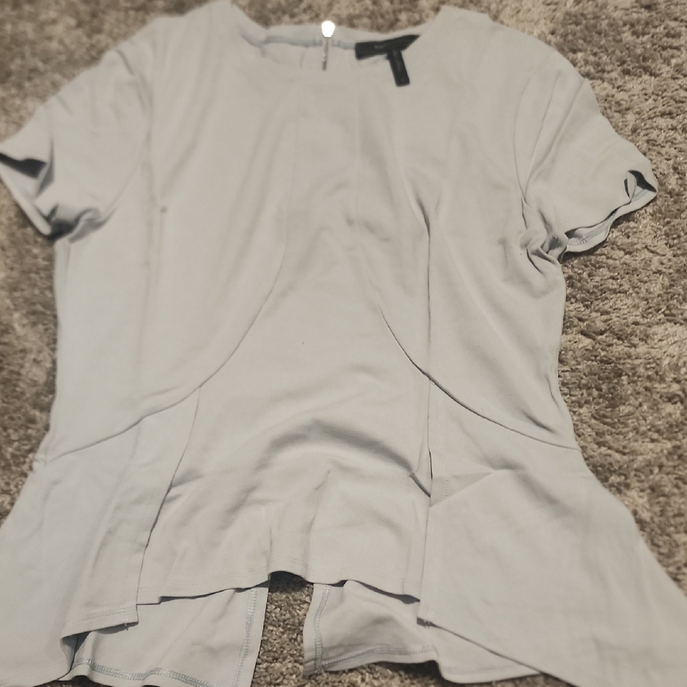 BCBG MaxAzari Zip Back Peplum Top